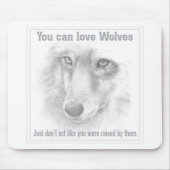 Wolf mousepad muismat (Voorkant)