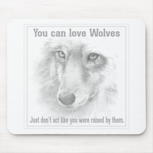 Wolf mousepad muismat (Voorkant)