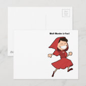 Wolf Murder Little Red Riding Hood Funny Cartoon Briefkaart (Voorkant / Achterkant)
