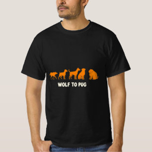 Wolf naar Pug - Grappig Noveltyshirt T-shirt