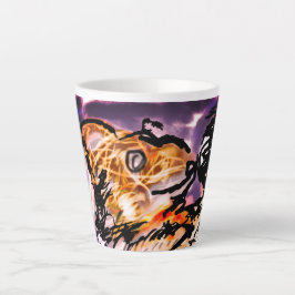Wolf nacht Alleen Latte Mok