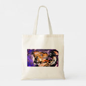 Wolf nacht Alleen Tote Bag (Achterkant)