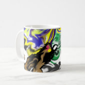 Wolf nacht sterrig koffiemok (Voorkant links)