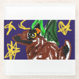 Wolf nacht vreugde plezier glazen onderzetter