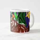 Wolf nacht vreugde plezier grote koffiekop (Voorkant rechts)