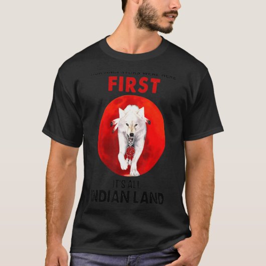 Wolf Native American Onze Ancestoren waren hier T-shirt (Voorkant)