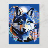 Wolf Native Animal Spirit Briefkaart (Voorkant)