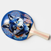 Wolf Native Animal Spirit Tafeltennisbatje (Zijkant)