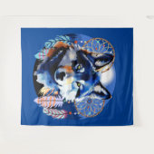 Wolf Native Animal Spirit Wandkleed (Voorkant (horizontaal))