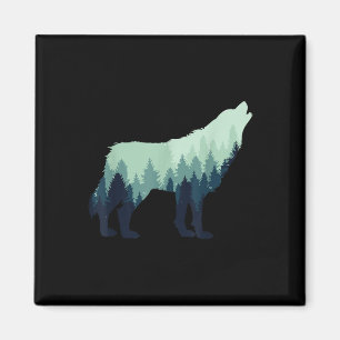 Wolf Natuur Outdoor Bos Kamperen Wandelcadeau Magneet