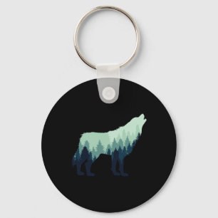 Wolf Natuur Outdoor Bos Kamperen Wandelgeschenk Sleutelhanger