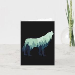 Wolf Natuur Outdoor Forest Camping Wandelcadeau Kaart