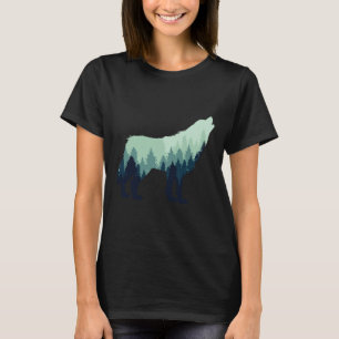 Wolf Natuur Outdoor Forest Camping Wandelcadeau T-shirt