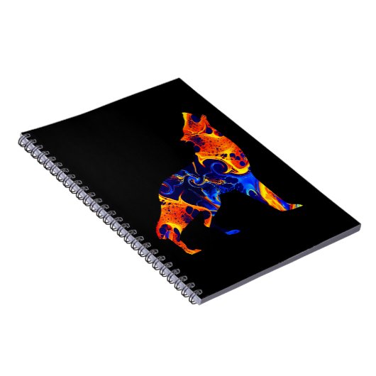 WOLF NEON ABSTRACT PAINT NOTITIEBOEK (Rechterzijde)