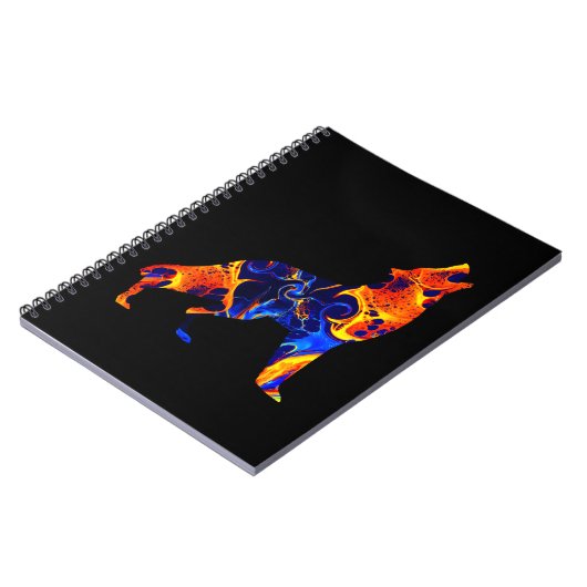 WOLF NEON ABSTRACT PAINT NOTITIEBOEK (Linkerzijde)