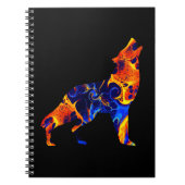 WOLF NEON ABSTRACT PAINT NOTITIEBOEK (Voorkant)