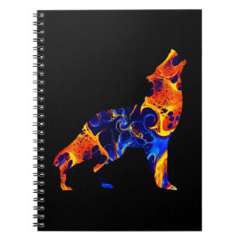 WOLF NEON ABSTRACT PAINT NOTITIEBOEK