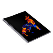 WOLF NEON ABSTRACTE VERF NOTITIEBOEK (Rechterzijde)