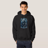 Wolf Niet Meer Meneer Nice Guy, Alpha Wolf Huilend Hoodie (Voorkant volledig)