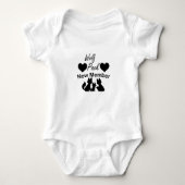 Wolf, nieuw lid Wolf Baby Clothes Romper (Voorkant)