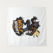 Wolf Night Halloween Grafisch Wandkleed (Voorkant (horizontaal))