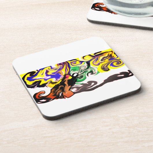 Wolf night stary  bier onderzetter (Linkerzijde)