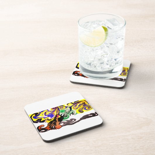 Wolf night stary  bier onderzetter (Rechterzijde)