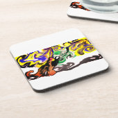 Wolf night stary bier onderzetter (Linkerzijde)