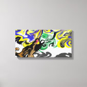 Wolf night stary  canvas afdruk (Voorkant)