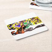 Wolf night stary  kartonnen onderzetters (Schuin)