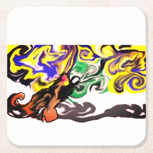 Wolf night stary  kartonnen onderzetters (Voorkant)