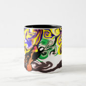 Wolf night stary  tweekleurige koffiemok (Center)