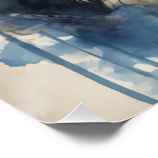 Wolf no 2 Glanzend Poster (Hoek)