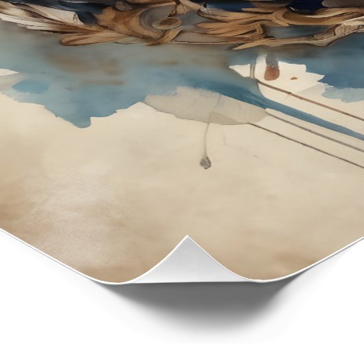 Wolf no 3 Glanzend Poster (Hoek)