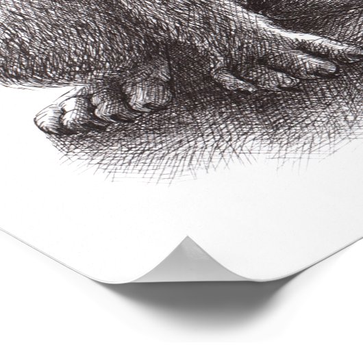 Wolf of Dog Poster (Hoek)