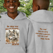 Wolf of Peace Rustieke Waterverf Hoodie