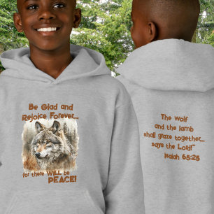Wolf of Peace Rustieke Waterverf Hoodie