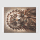 Wolf of the Sacred Feathers Decoupage Tissuepapier (Voorkant)