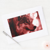 Wolf Ogen & Maan Rechthoekige Sticker (Envelop)
