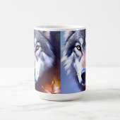 Wolf olie verf de essentie van schoonheid, koffiemok (Center)