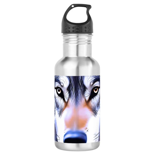 Wolf olieverf De Essentie Van Schoonheid, Waterfles (Voorkant)