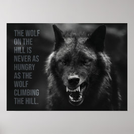Wolf On the Hill - Hustle, Success, Entrepreneur Poster