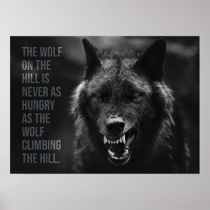 Wolf On the Hill - Hustle, Success, Entrepreneur Poster