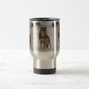 Wolf On Watch Travel Mug Reisbeker