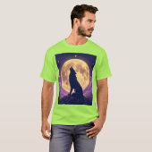 Wolf onder de Maan. T-shirt (Voorkant volledig)