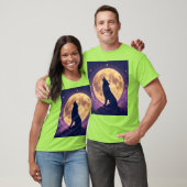 Wolf onder de Maan. T-shirt (Unisex)