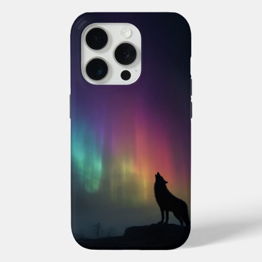 Wolf onder het Noorderlicht Case-Mate iPhone Case (Achterkant)