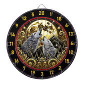 Wolf onder maanlicht brengt kracht en vrede dartbord (Voorkant)