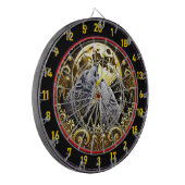 Wolf onder maanlicht brengt kracht en vrede dartbord (Voorkant Links)