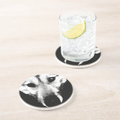 Wolf Onderzetter Husky Wolf Dog Art Onderzetter &  (Zijkant)